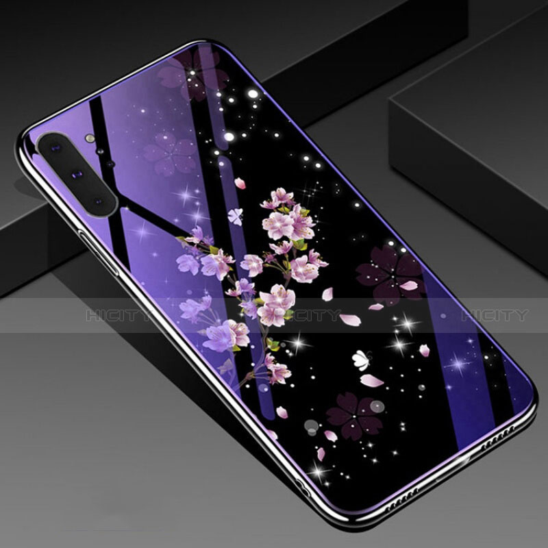 Funda Bumper Silicona Gel Espejo Flores Carcasa K01 para Samsung Galaxy Note 10 Plus