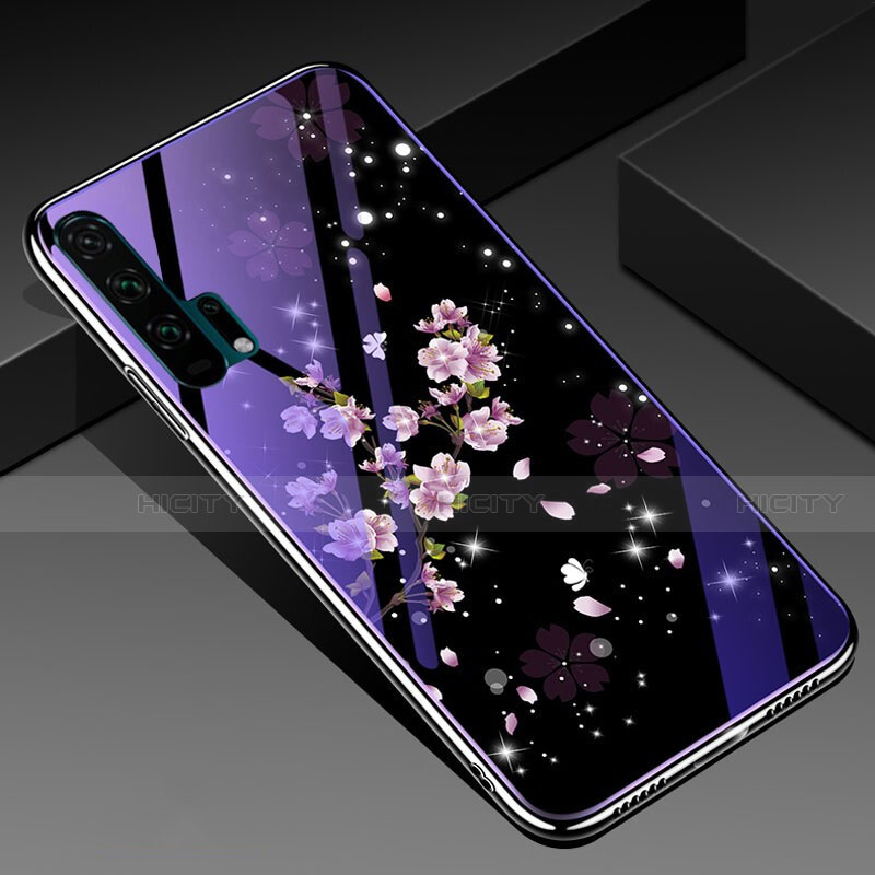 Funda Bumper Silicona Gel Espejo Flores Carcasa K02 para Huawei Honor 20 Pro