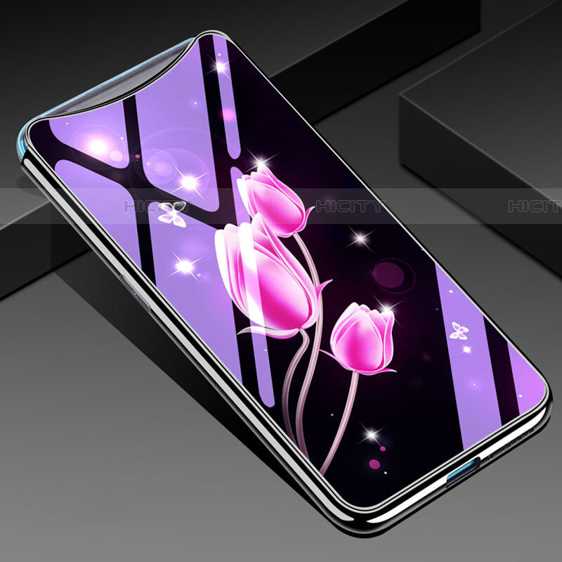 Funda Bumper Silicona Gel Espejo Flores Carcasa para Oppo Find X