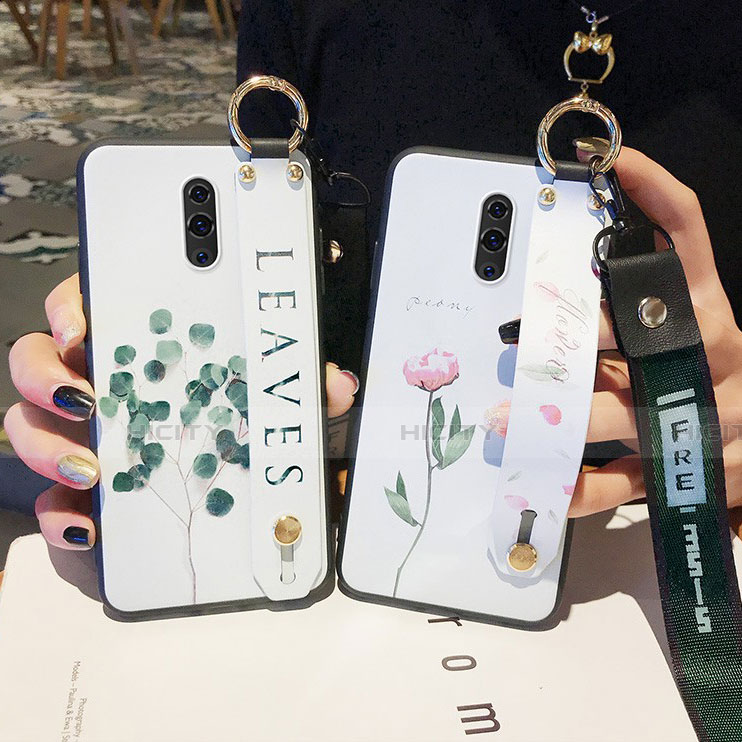 Funda Bumper Silicona Gel Espejo Flores Carcasa para Oppo K3