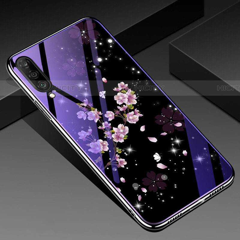 Funda Bumper Silicona Gel Espejo Flores Carcasa para Samsung Galaxy A70