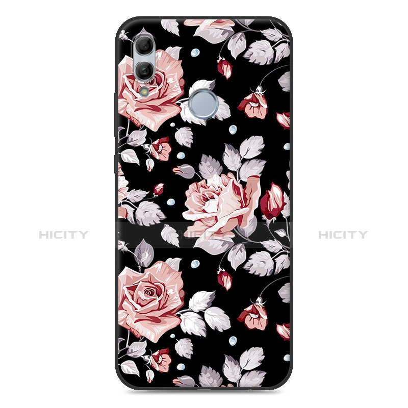 Funda Bumper Silicona Gel Espejo Flores Carcasa S01 para Huawei Honor 10 Lite Rosa