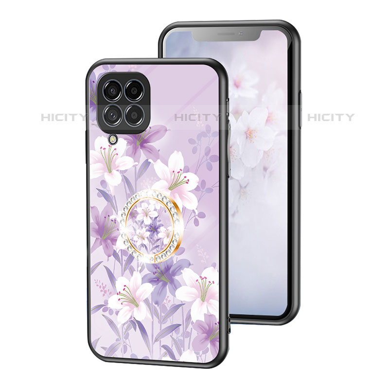 Funda Bumper Silicona Gel Espejo Flores Carcasa S01 para Samsung Galaxy M53 5G