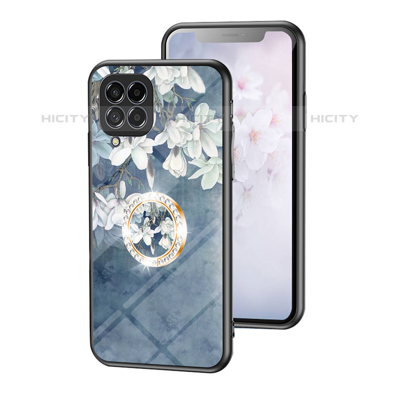 Funda Bumper Silicona Gel Espejo Flores Carcasa S01 para Samsung Galaxy M53 5G