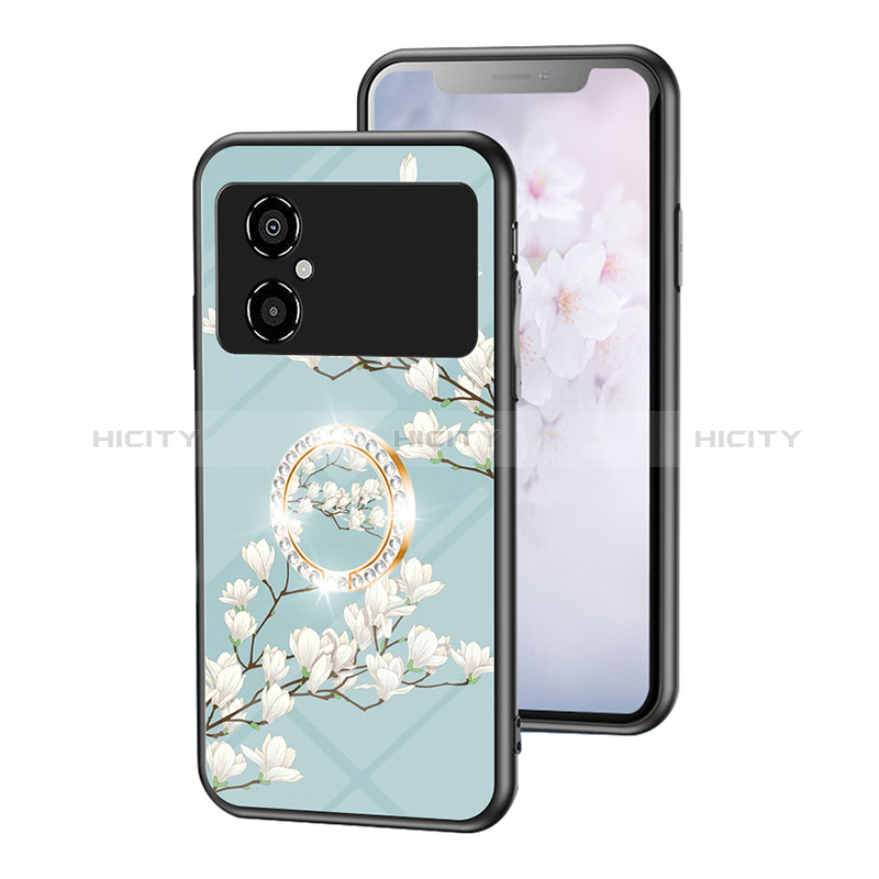 Funda Bumper Silicona Gel Espejo Flores Carcasa S01 para Xiaomi Redmi Note 11R 5G