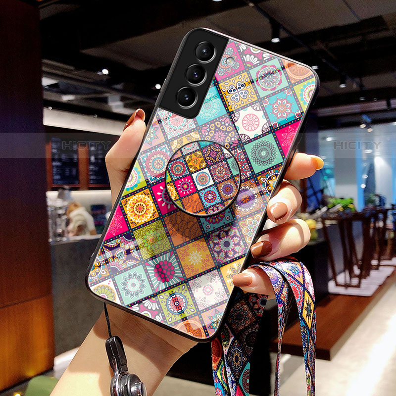 Funda Bumper Silicona Gel Espejo Patron de Moda Carcasa A01 para Samsung Galaxy S21 5G