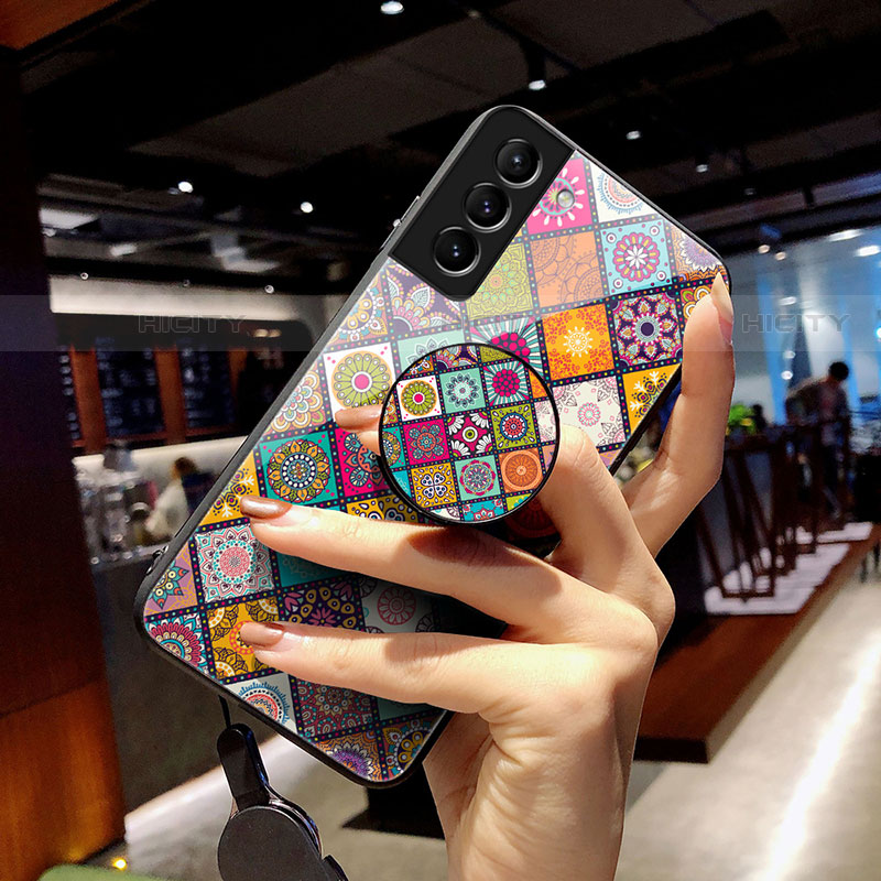 Funda Bumper Silicona Gel Espejo Patron de Moda Carcasa A01 para Samsung Galaxy S21 5G