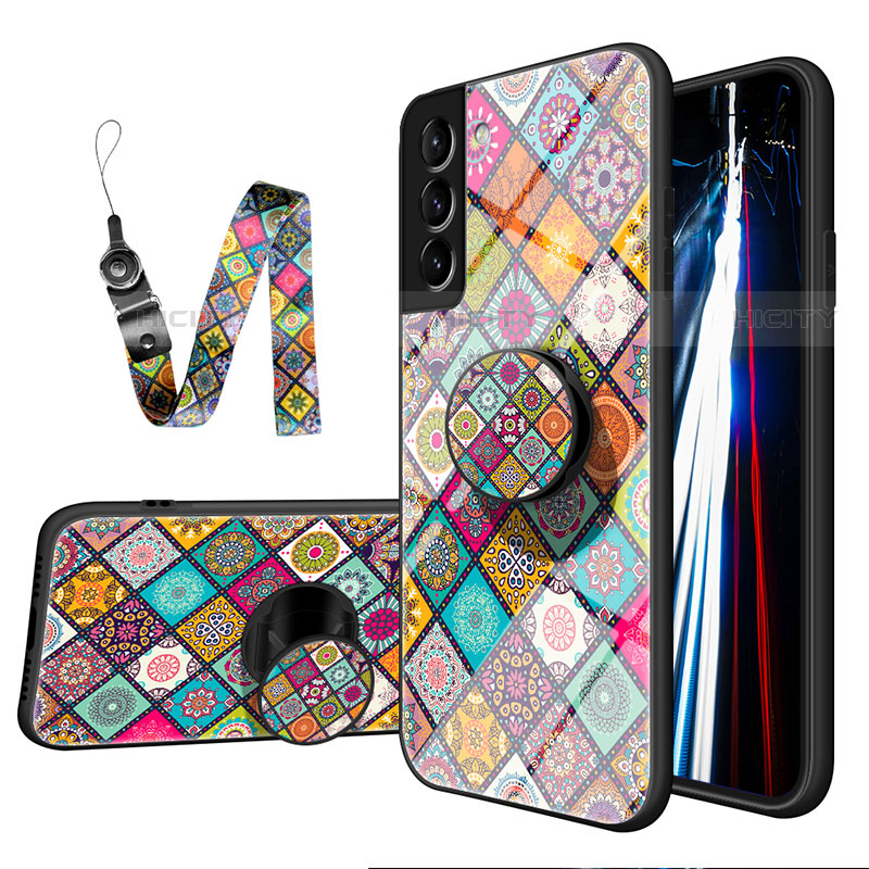 Funda Bumper Silicona Gel Espejo Patron de Moda Carcasa A01 para Samsung Galaxy S21 5G Multicolor