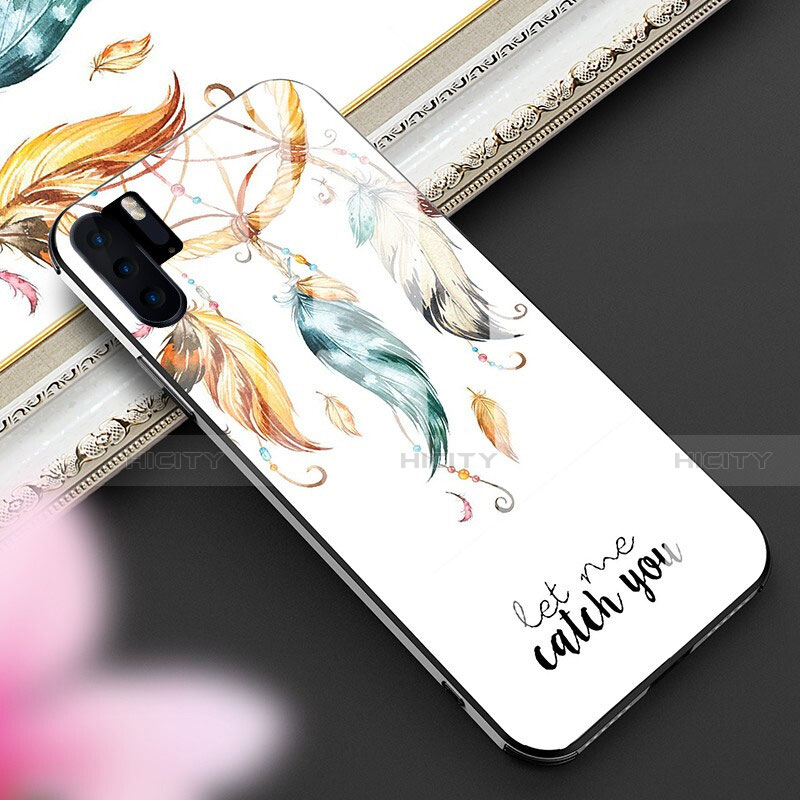 Funda Bumper Silicona Gel Espejo Patron de Moda Carcasa K01 para Huawei P30 Pro