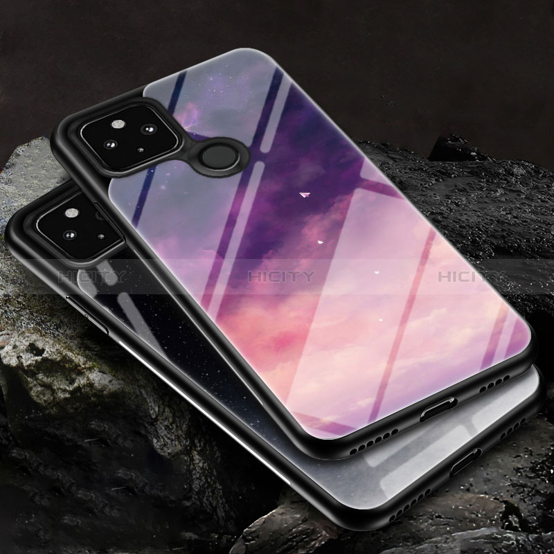 Funda Bumper Silicona Gel Espejo Patron de Moda Carcasa LS1 para Google Pixel 5