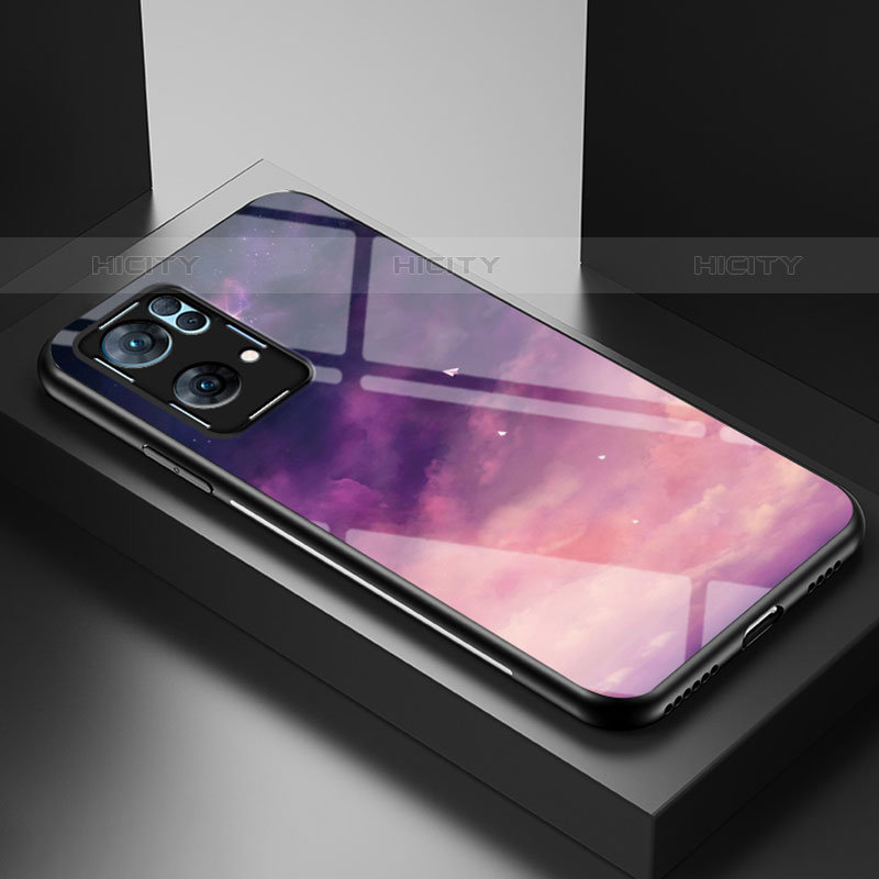 Funda Bumper Silicona Gel Espejo Patron de Moda Carcasa LS1 para Oppo Reno7 Pro 5G