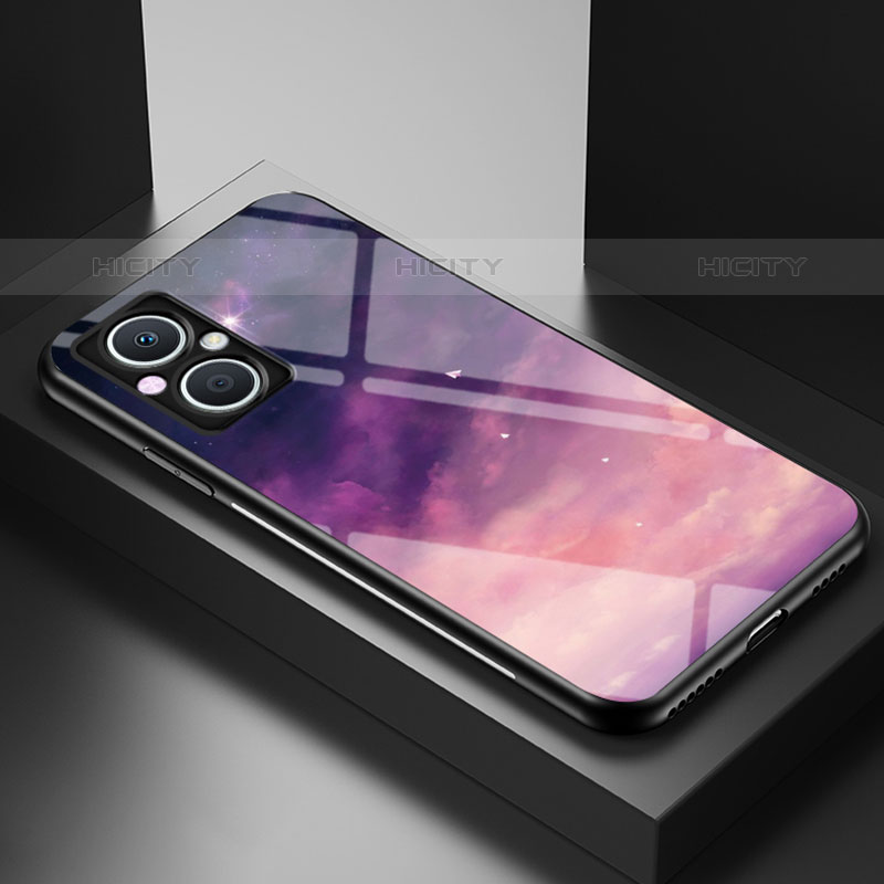 Funda Bumper Silicona Gel Espejo Patron de Moda Carcasa LS1 para Oppo Reno7 Z 5G