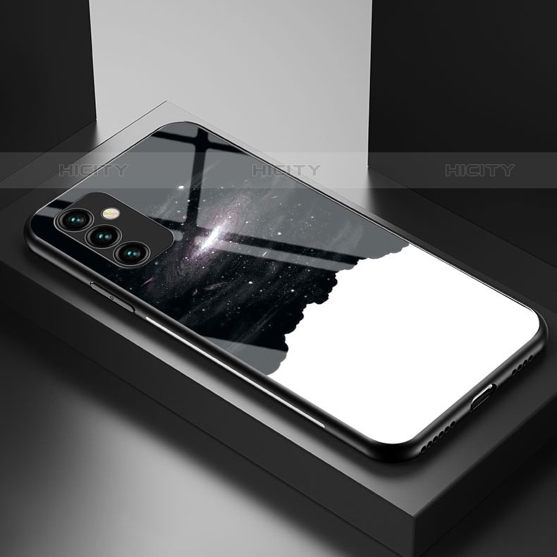 Funda Bumper Silicona Gel Espejo Patron de Moda Carcasa LS1 para Samsung Galaxy M23 5G Negro