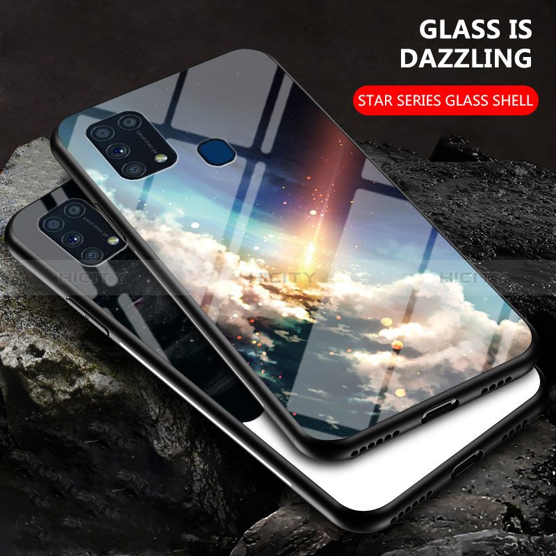 Funda Bumper Silicona Gel Espejo Patron de Moda Carcasa LS1 para Samsung Galaxy M31