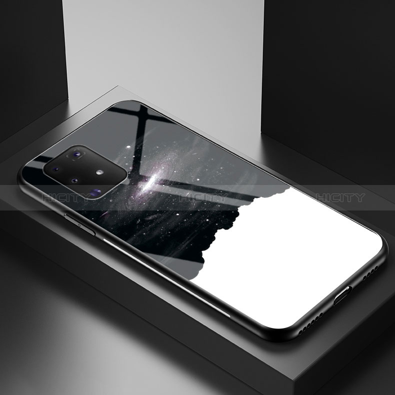 Funda Bumper Silicona Gel Espejo Patron de Moda Carcasa LS1 para Samsung Galaxy M80S Negro