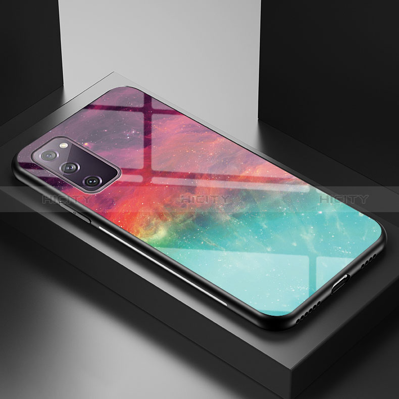 Funda Bumper Silicona Gel Espejo Patron de Moda Carcasa LS1 para Samsung Galaxy S20 FE (2022) 5G Rojo