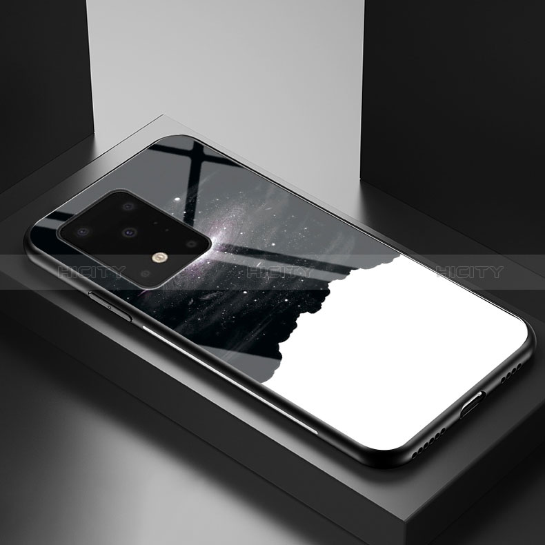 Funda Bumper Silicona Gel Espejo Patron de Moda Carcasa LS1 para Samsung Galaxy S20 Plus 5G Negro