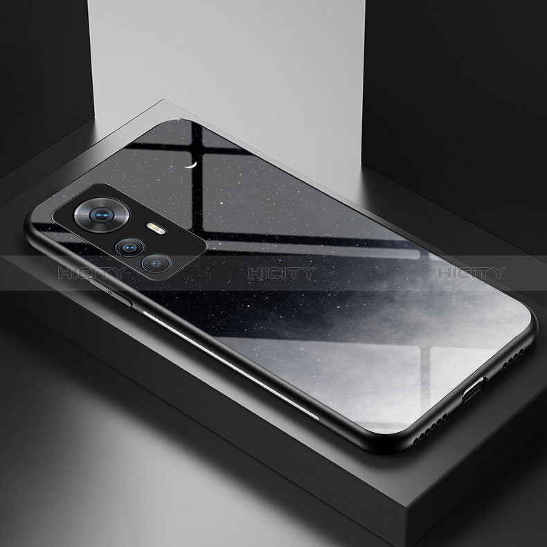 Funda Bumper Silicona Gel Espejo Patron de Moda Carcasa LS1 para Xiaomi Mi 12T 5G Gris