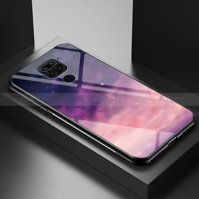 Funda Bumper Silicona Gel Espejo Patron de Moda Carcasa LS1 para Xiaomi Redmi Note 9 Morado