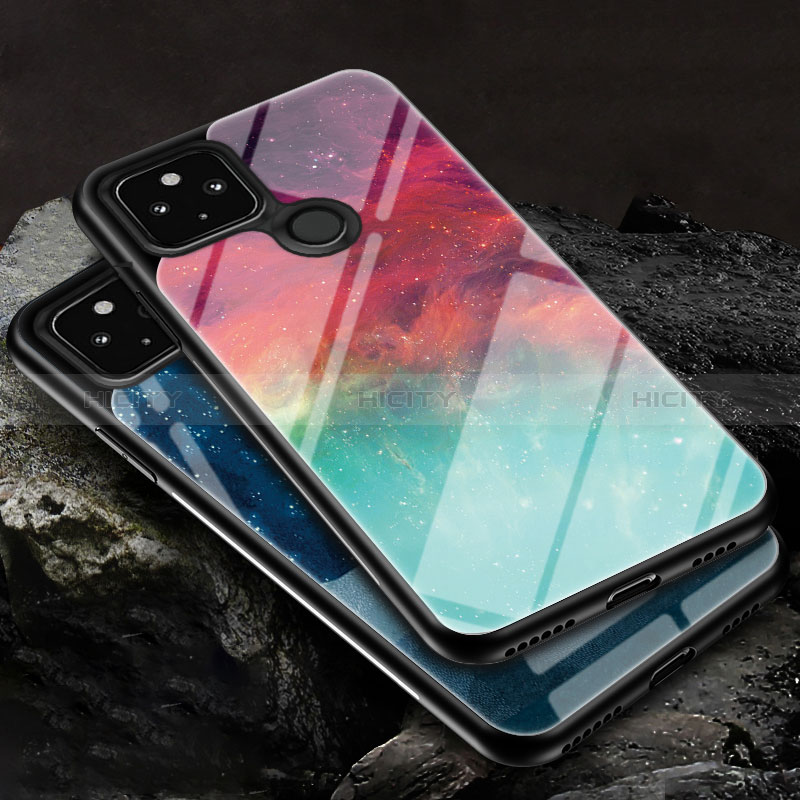 Funda Bumper Silicona Gel Espejo Patron de Moda Carcasa LS2 para Google Pixel 5