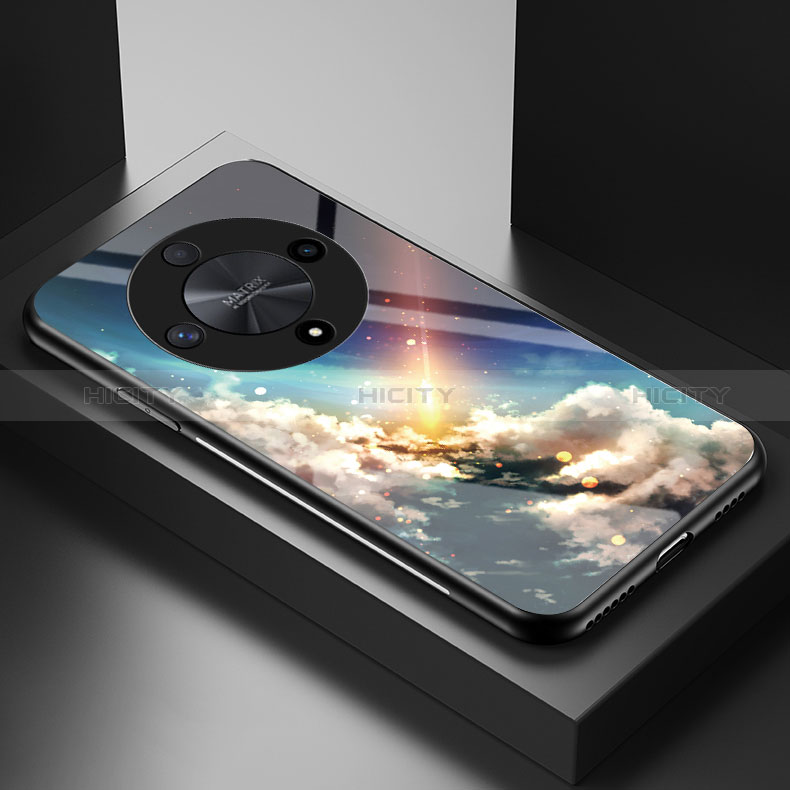 Funda Bumper Silicona Gel Espejo Patron de Moda Carcasa LS2 para Huawei Honor X9b 5G