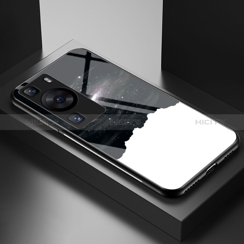 Funda Bumper Silicona Gel Espejo Patron de Moda Carcasa LS2 para Huawei P60 Pro