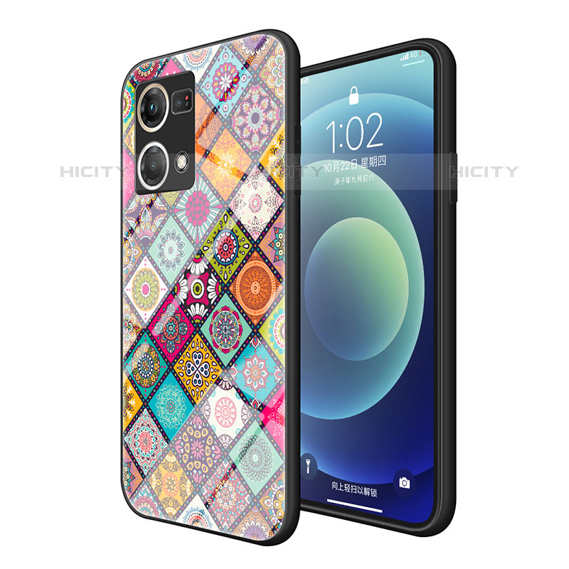 Funda Bumper Silicona Gel Espejo Patron de Moda Carcasa LS2 para Oppo F21 Pro 4G Vistoso