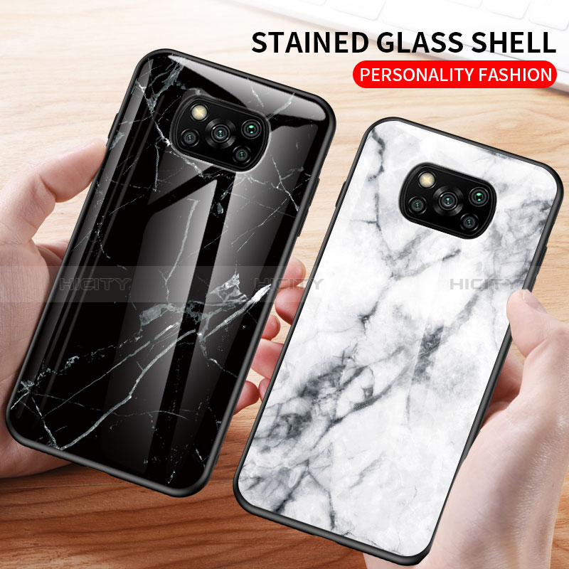 Funda Bumper Silicona Gel Espejo Patron de Moda Carcasa LS2 para Xiaomi Poco X3 NFC