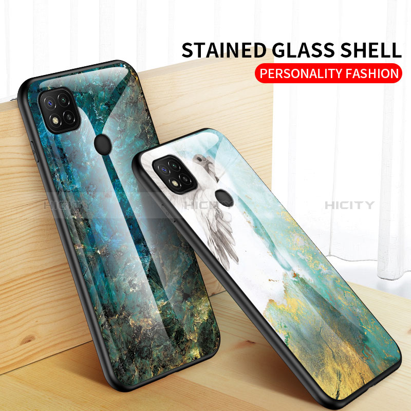 Funda Bumper Silicona Gel Espejo Patron de Moda Carcasa LS2 para Xiaomi Redmi 9 India