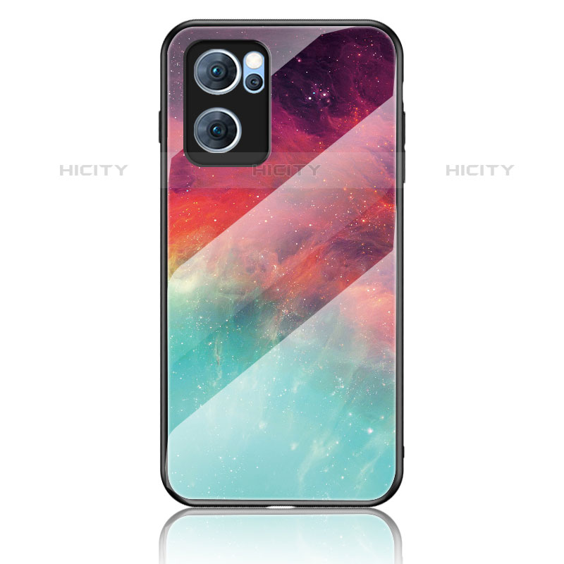 Funda Bumper Silicona Gel Espejo Patron de Moda Carcasa LS4 para Oppo Reno7 5G