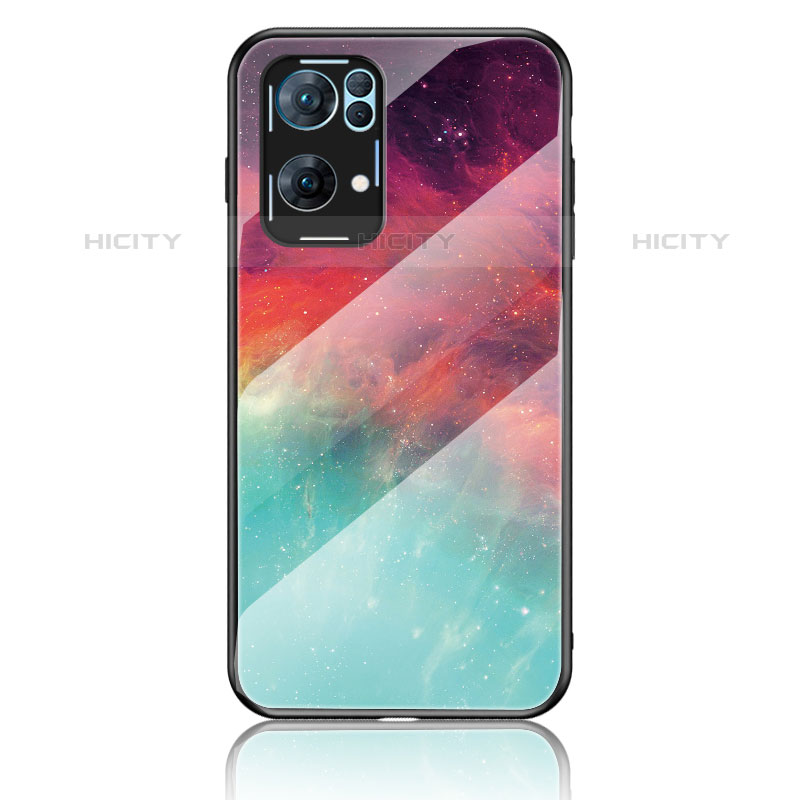 Funda Bumper Silicona Gel Espejo Patron de Moda Carcasa LS4 para Oppo Reno7 Pro 5G