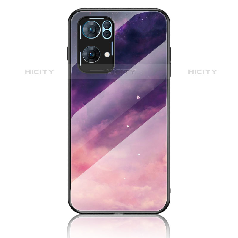 Funda Bumper Silicona Gel Espejo Patron de Moda Carcasa LS4 para Oppo Reno7 Pro 5G