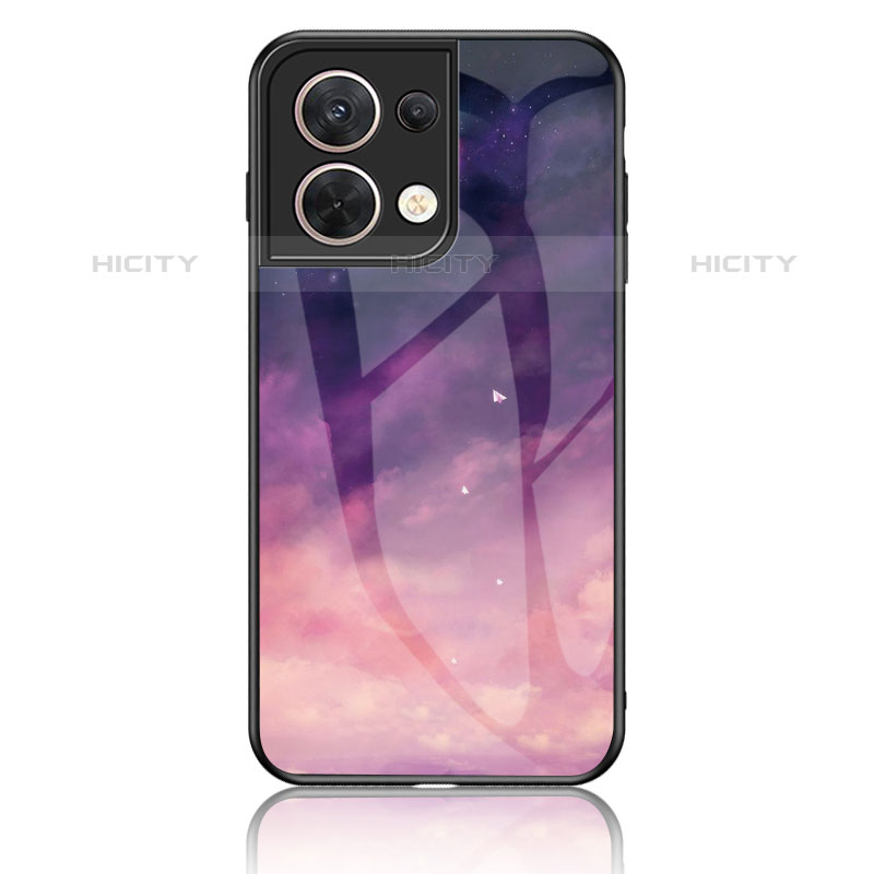 Funda Bumper Silicona Gel Espejo Patron de Moda Carcasa LS4 para Oppo Reno8 5G