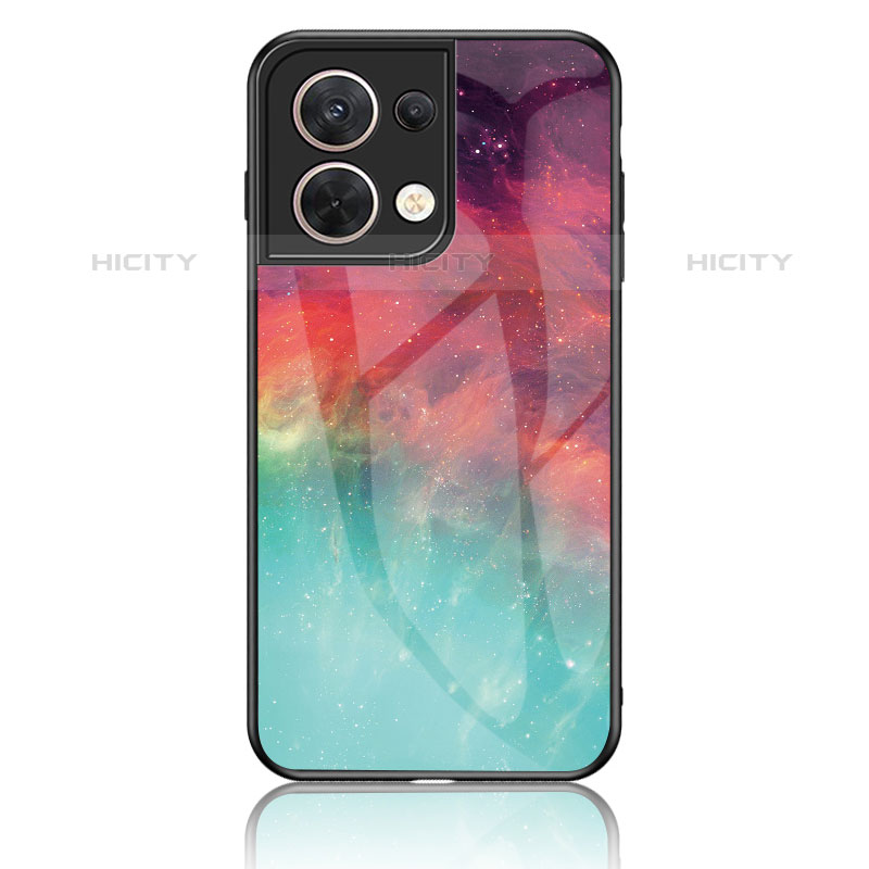 Funda Bumper Silicona Gel Espejo Patron de Moda Carcasa LS4 para Oppo Reno9 5G