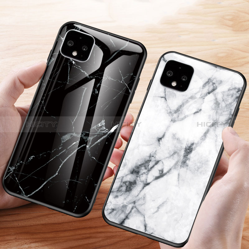 Funda Bumper Silicona Gel Espejo Patron de Moda Carcasa para Google Pixel 4