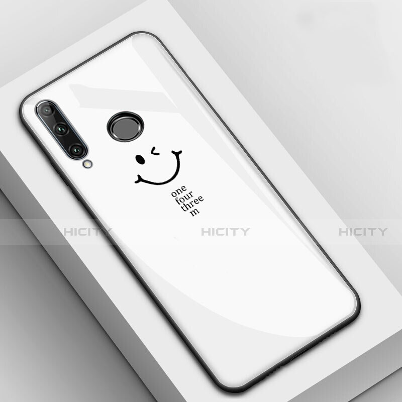 Funda Bumper Silicona Gel Espejo Patron de Moda Carcasa para Huawei Enjoy 9s Blanco