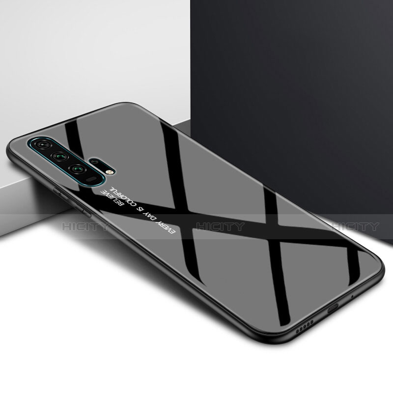 Funda Bumper Silicona Gel Espejo Patron de Moda Carcasa para Huawei Honor 20 Pro Negro