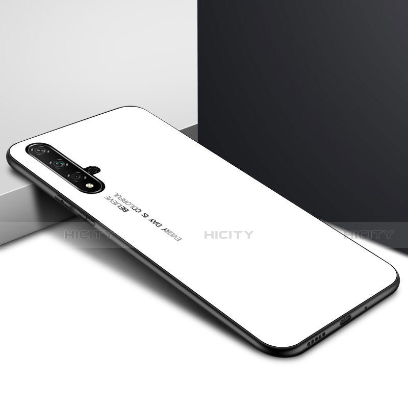 Funda Bumper Silicona Gel Espejo Patron de Moda Carcasa para Huawei Honor 20S Blanco