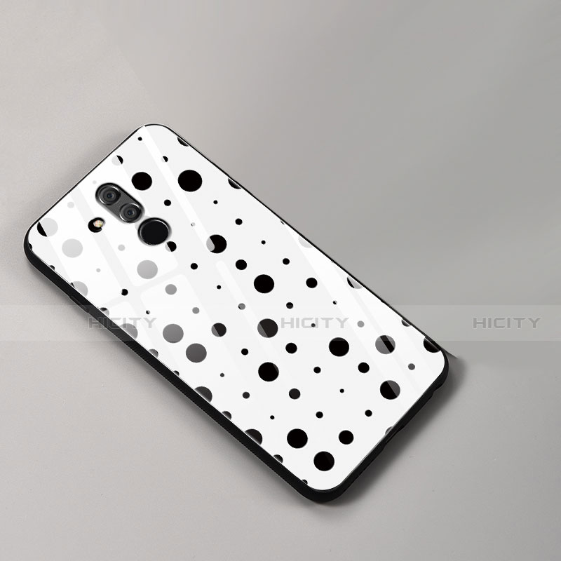 Funda Bumper Silicona Gel Espejo Patron de Moda Carcasa para Huawei Mate 20 Lite Blanco