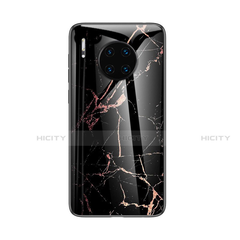 Funda Bumper Silicona Gel Espejo Patron de Moda Carcasa para Huawei Mate 30 Pro 5G Negro