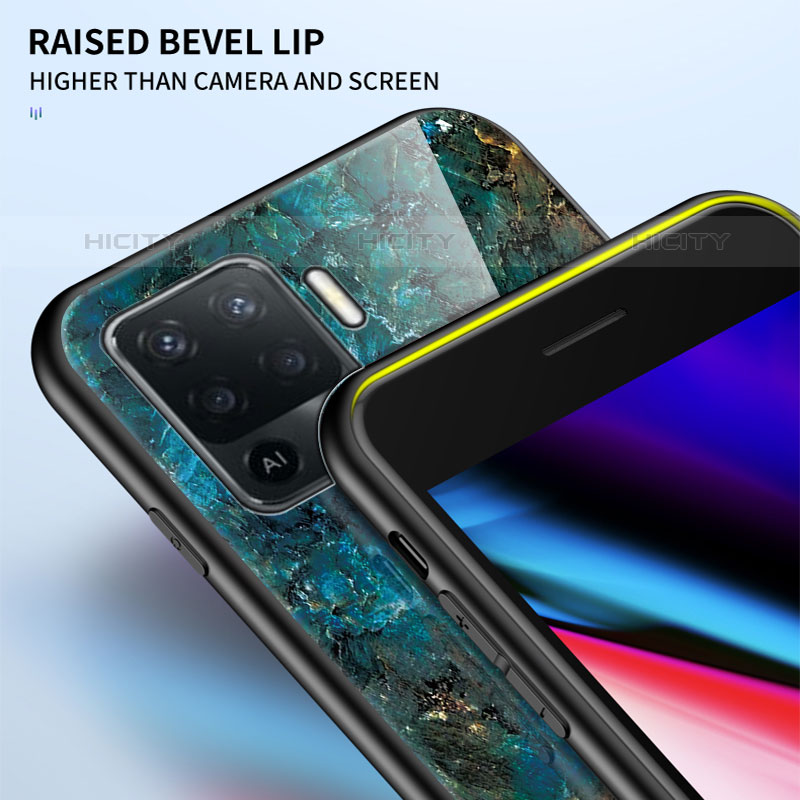 Funda Bumper Silicona Gel Espejo Patron de Moda Carcasa para Oppo F19 Pro