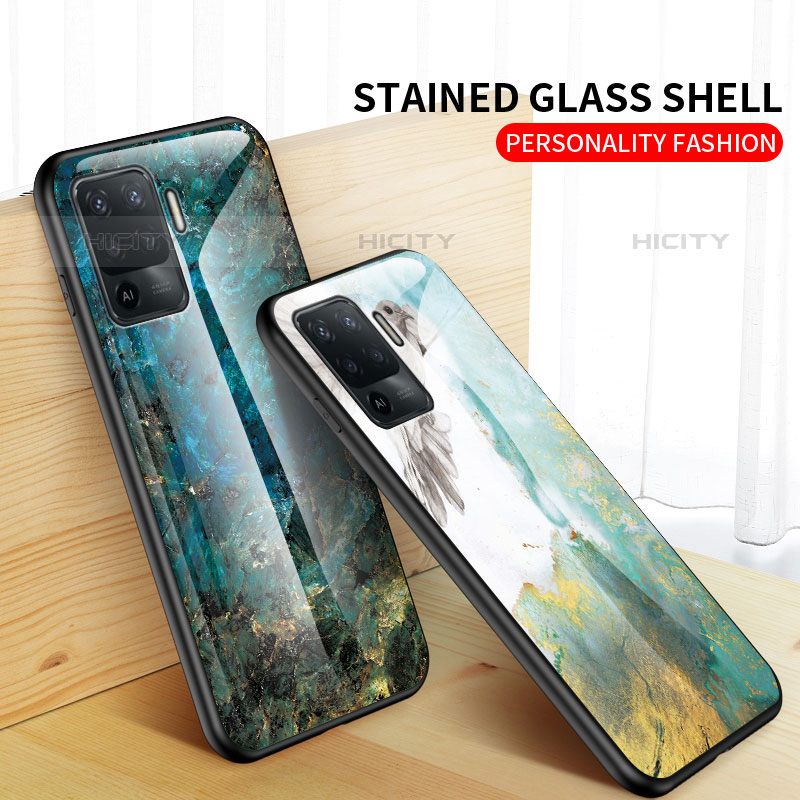 Funda Bumper Silicona Gel Espejo Patron de Moda Carcasa para Oppo F19 Pro