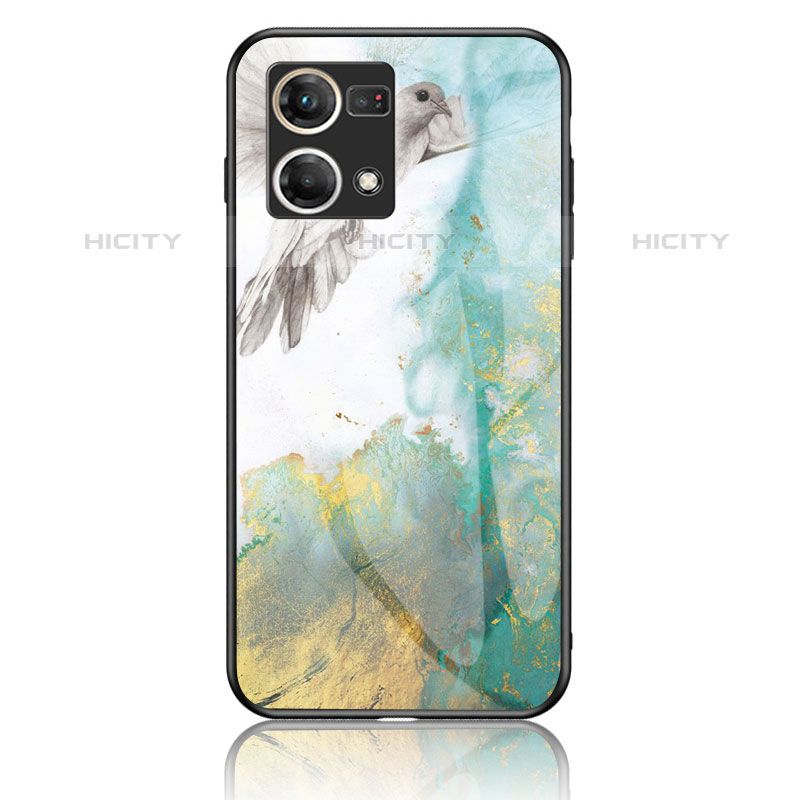 Funda Bumper Silicona Gel Espejo Patron de Moda Carcasa para Oppo Reno8 4G