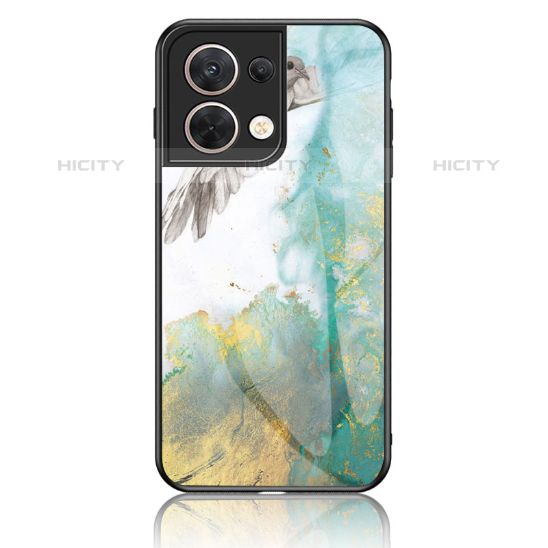 Funda Bumper Silicona Gel Espejo Patron de Moda Carcasa para Oppo Reno9 5G