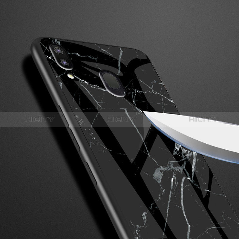 Funda Bumper Silicona Gel Espejo Patron de Moda Carcasa para Samsung Galaxy M20