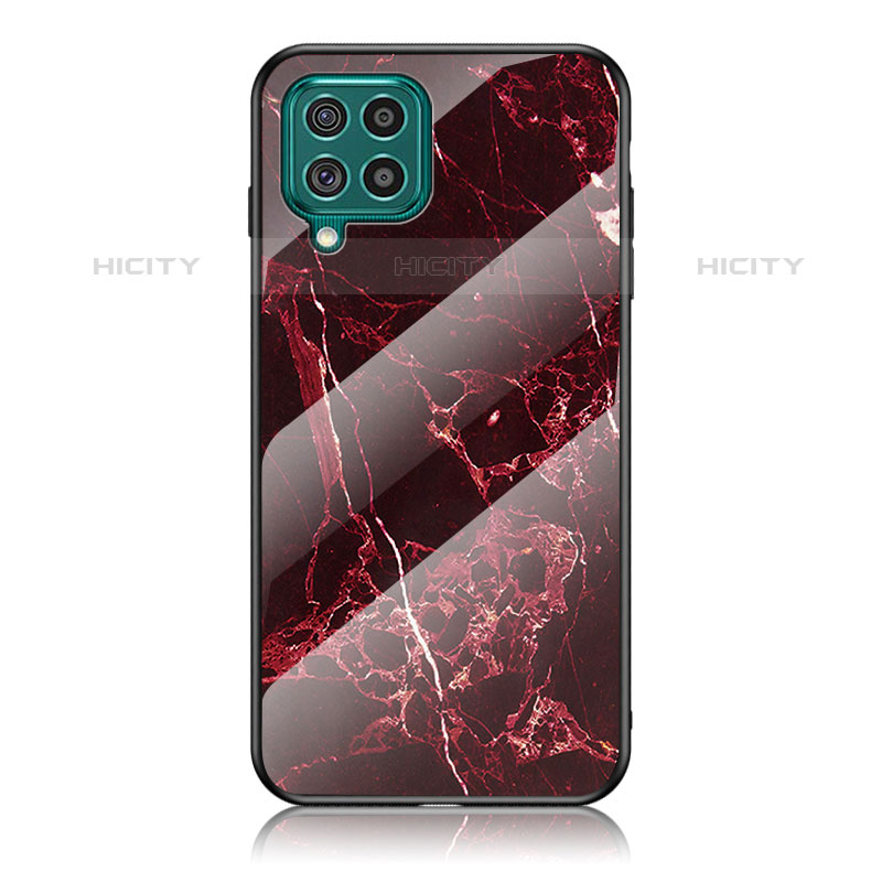 Funda Bumper Silicona Gel Espejo Patron de Moda Carcasa para Samsung Galaxy M62 4G Rojo