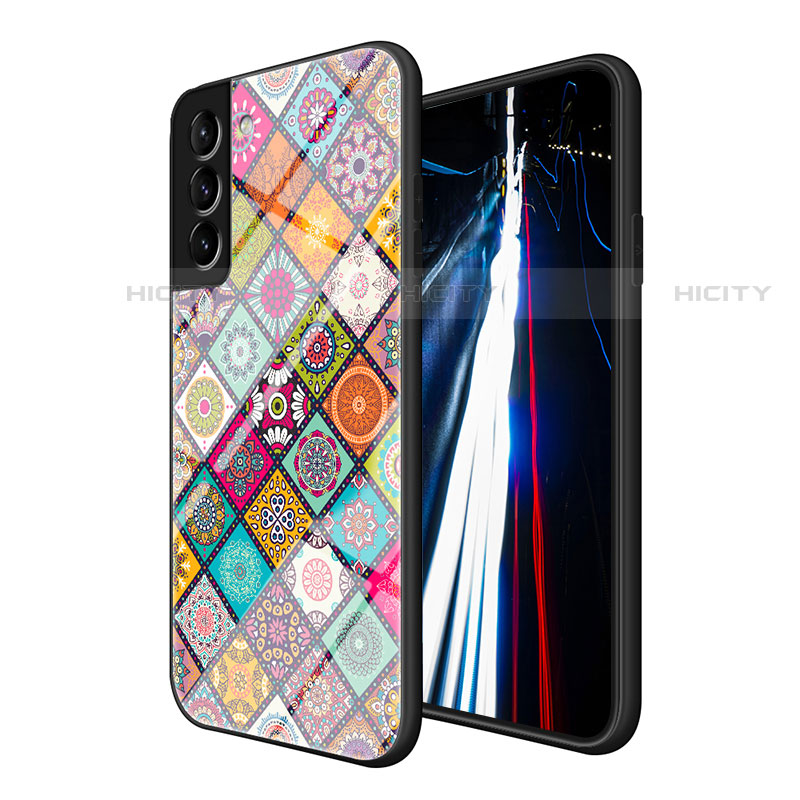 Funda Bumper Silicona Gel Espejo Patron de Moda Carcasa para Samsung Galaxy S22 5G Multicolor