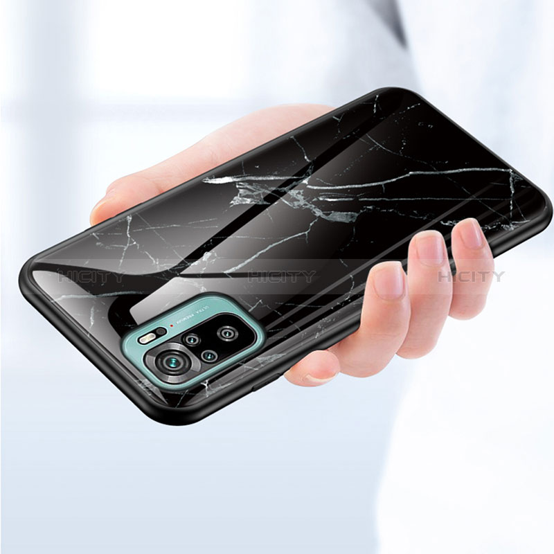 Funda Bumper Silicona Gel Espejo Patron de Moda Carcasa para Xiaomi Redmi Note 10 4G