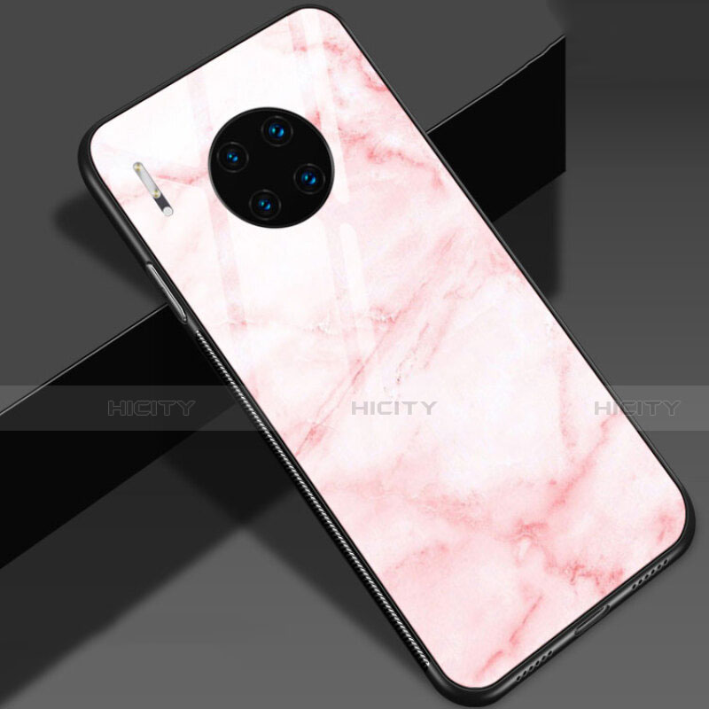 Funda Bumper Silicona Gel Espejo Patron de Moda Carcasa S01 para Huawei Mate 30 Pro Rosa