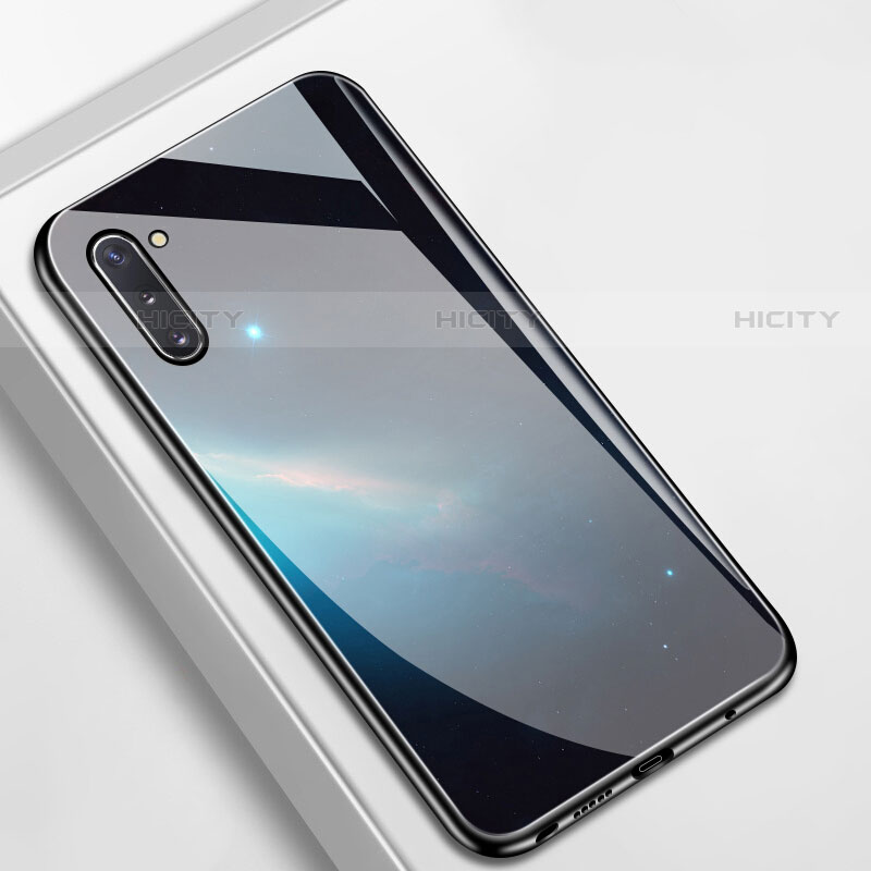 Funda Bumper Silicona Gel Espejo Patron de Moda Carcasa S01 para Samsung Galaxy Note 10 5G Negro